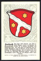 Seebach, Wappen auf Seerosen-Ornamenten,