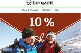 10% Rabatt BERGZEIT Gutschein