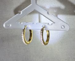 Creole earrings gold plated 925 silver hoops