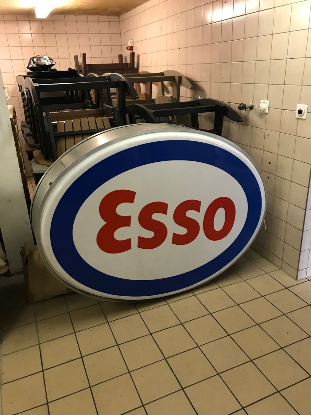 Esso Insegne: Esso - Leuchtreklame (doppelseitig) – Usato da Erlinsbach venduto da Stu-ff 3
