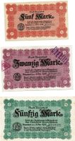 Remscheid 5-50 Mark 15.11.1918 kompl.Satz VZ+-VZ++