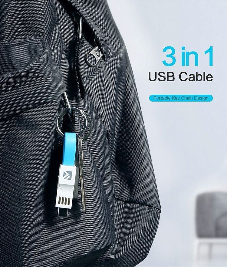Cavi per trasmissione dati: 3 in1 USB Cable – Nuovo e nell'imballaggio originale da Novaggio venduto da Tom4ever 4