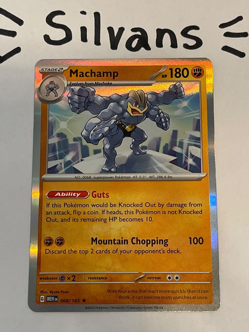 Pokémon Carte collezionabili: Machamp Holo 068/165 MEW 151 Englisch – Nuovo (secondo la descrizione) da Wil SG venduto da Silvans