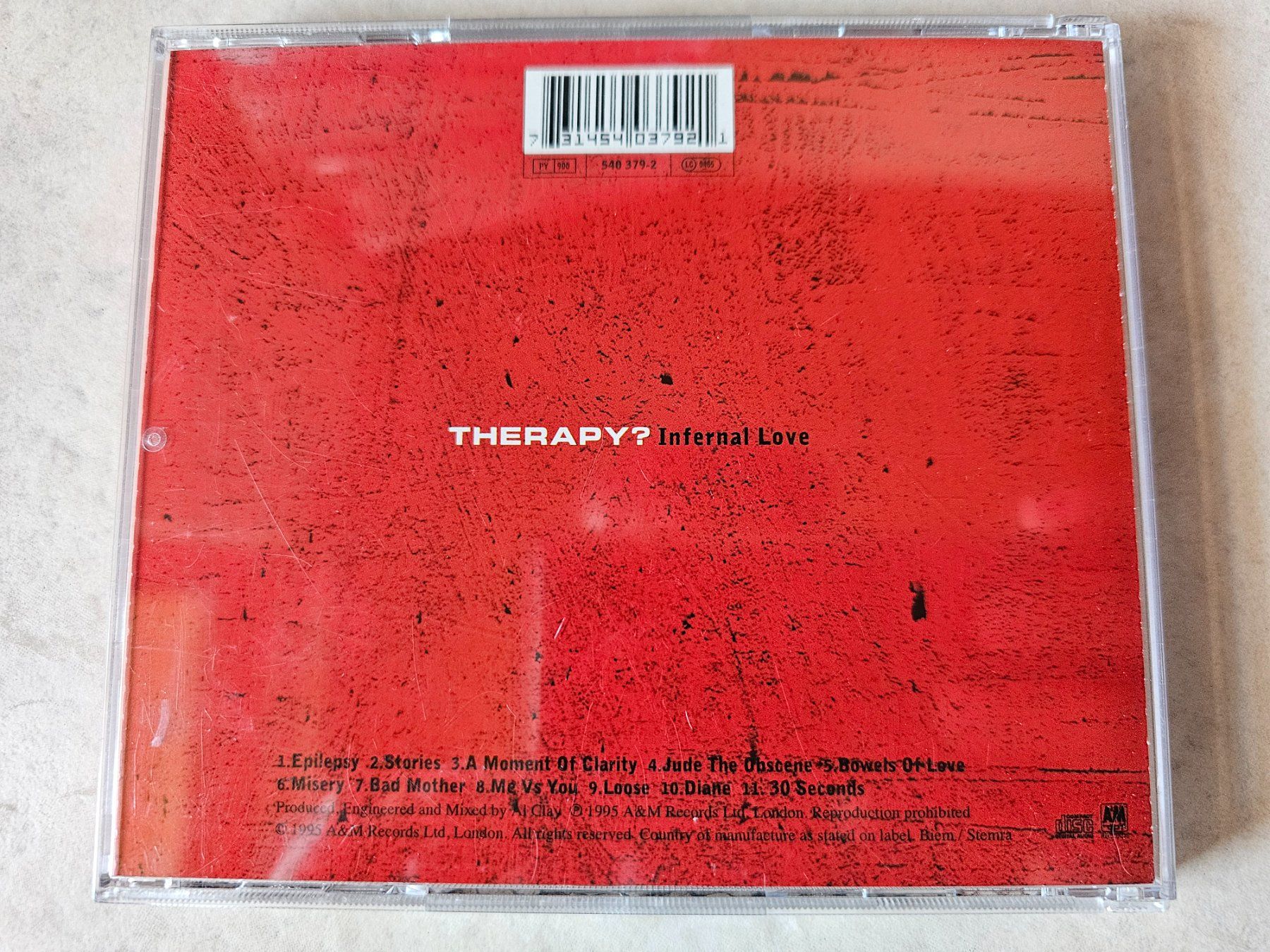 CD: Therapy?  -  Infernal Love  /  (Alternative Rock) – Usato da Schneisingen venduto da backstore24 1