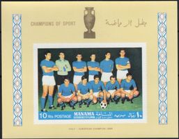 Italien Europameister 1968 - Sport Motiv Block von Manama