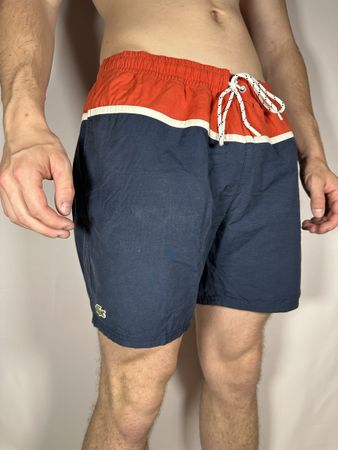 Short de bain Lacoste Bleu et Rouge - Taille L