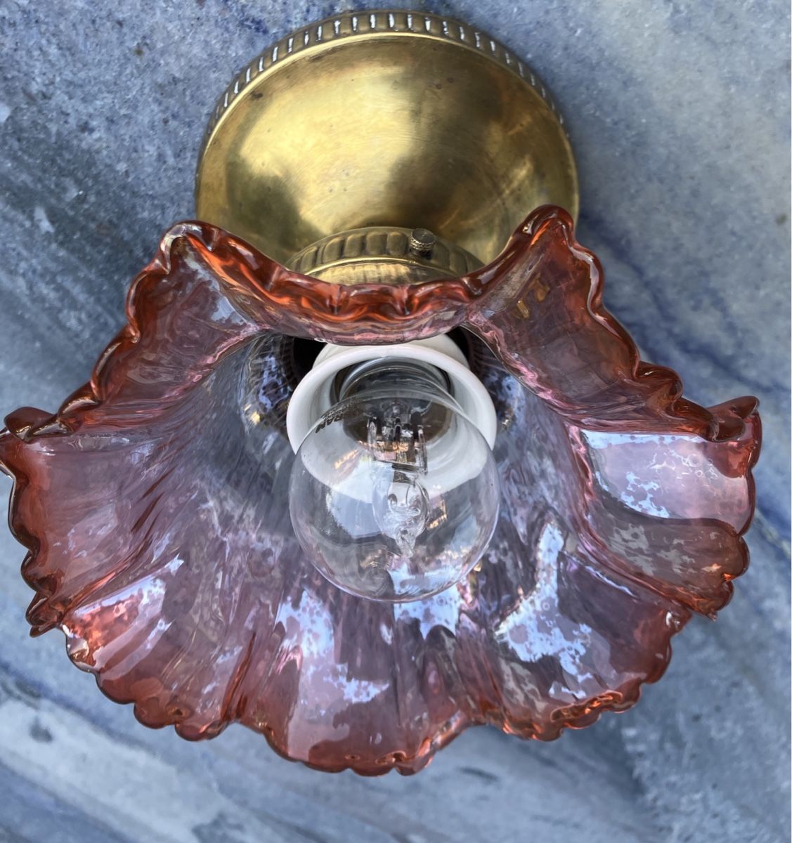 Lampadari & plafoniere: Antik Jugendstil Deckenlampe mit original Glasschirm – Usato da Zürich venduto da otomado 4