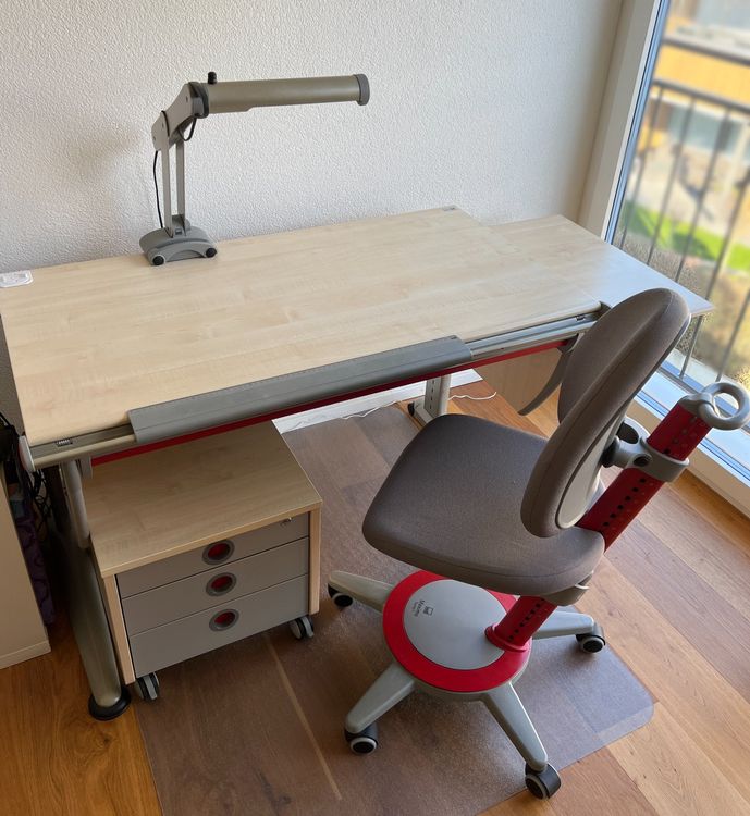 MOLL RUNNER Schreibtisch mit Stuhl, Rollcontainer und Lampe | Kaufen ...
