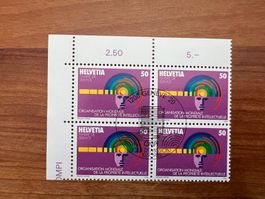 1985 OMPI CH Erstag gest.Viererblock mit Tab  (K117)