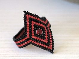 🟢 bague fantaisie PerlenRing mit Swarovski NEU / 61