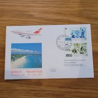 Luftpost Brief 1987 Genève Mauritius