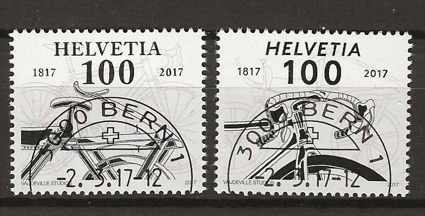 Alle Briefmarken: M1622 -  200 ans du vélo 1er jour – Gebraucht aus Trélex von Phil_Albert