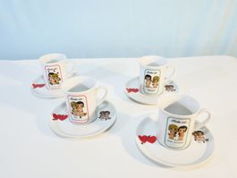 Liebe ist... Tassen, Vintage Kaffeetassen, 4er Set, Kult!