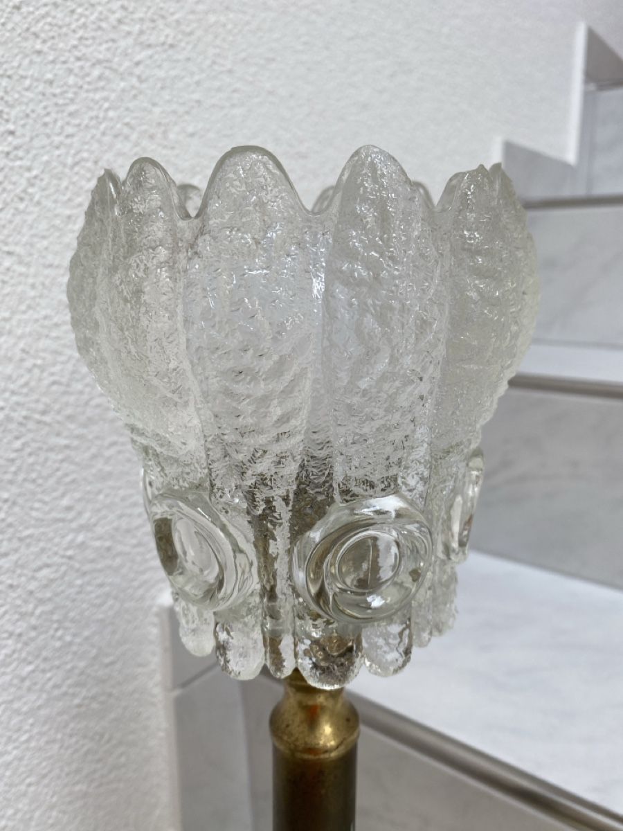 Lampade: Antike Lampe, mit Tulpenschirm aus Glas. – Usato da Biberist venduto da Momo33 1
