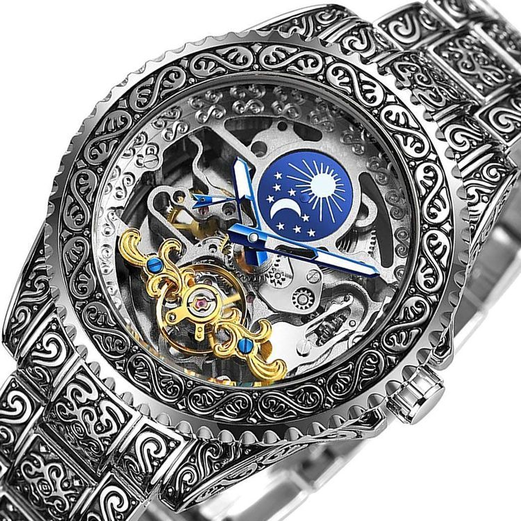 Montre Herrenuhr Skelett Zeppelin Skelett Automatik Uhr Zeppelin