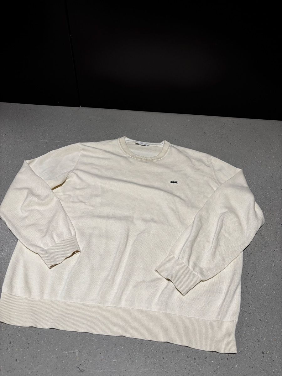 Lacoste Maglioni & Felpe: Lacoste Herrenpullover, Grösse XXL, Regular Fit, weiss – Nuovo (secondo la descrizione) da Zürich venduto da engebrunau