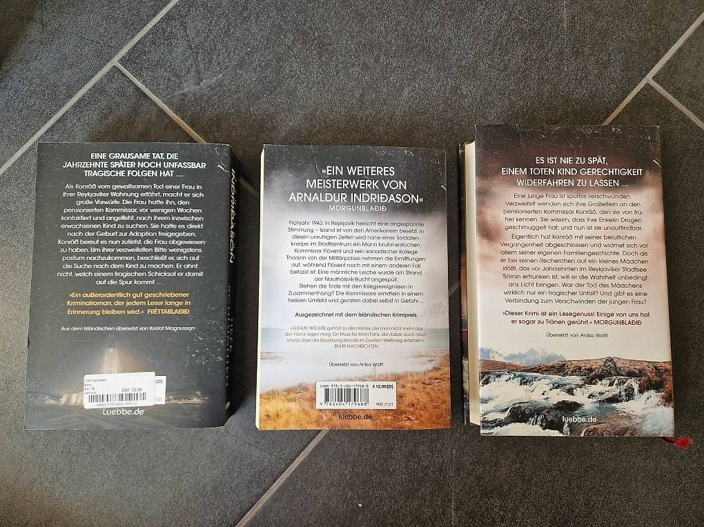 Bücher: 3 Krimis Arnaldur Indridason – Gebraucht aus Bürglen TG von ram_6ty6 1