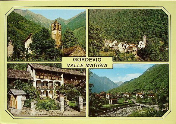 Ansichtskarten: GORDEVIO Valle Maggia – Gebraucht aus Jona von philajona