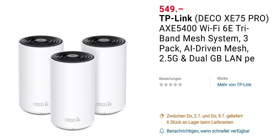 TP-Link Wlan: Wi-fi Mesh – Neu (gemäss Beschreibung) aus Wettswil von pde_5c5d 1