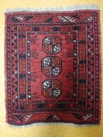 Orientteppich, rot, handgeknüpft,  57 x 70 cm guter Zustand