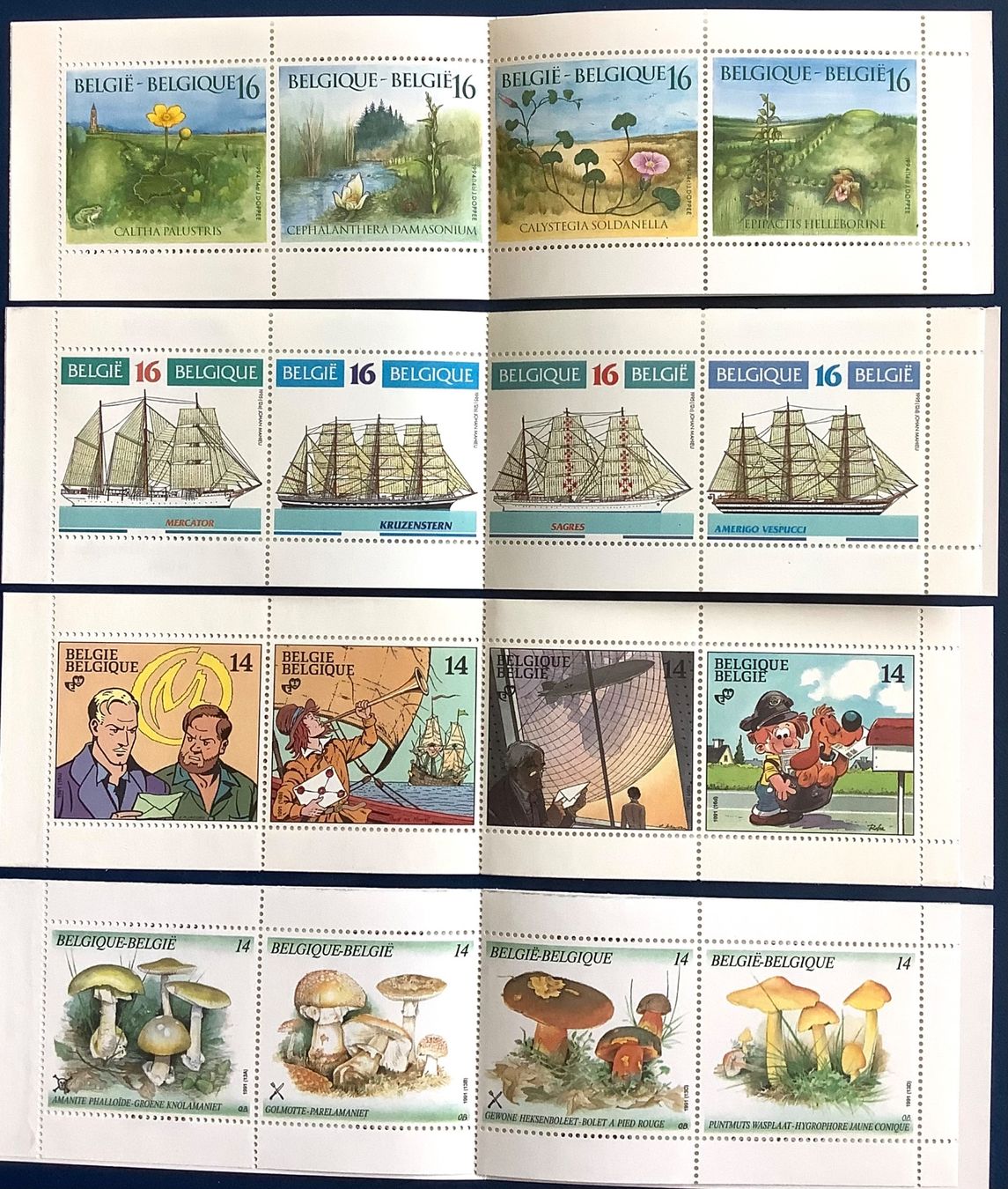 Tutti i francobolli: 1991 - 1995 Belgien/ 4 Markenheftchen Postfrisch **7 – Nuovo (secondo la descrizione) da Liestal venduto da Skunk02