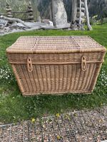 Überseereisekoffer geflochten vintage