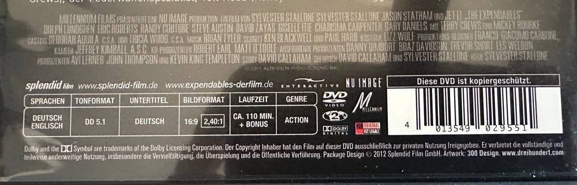 Tutti i DVDs: 4 DVDs The Expendables 1-4 Action Filme – Usato da Beringen venduto da Mantafisch1 3