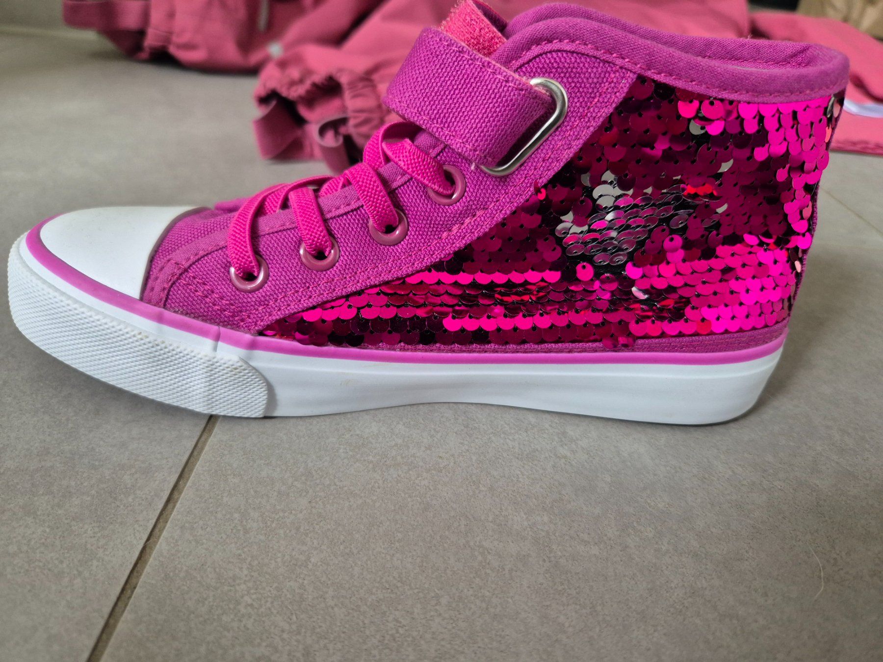 Scarpe per ragazze: Pinke Glitter Mädchenturnschuhe, Grösse 34 – Nuovo (secondo la descrizione) da Port venduto da nat_8thm 2
