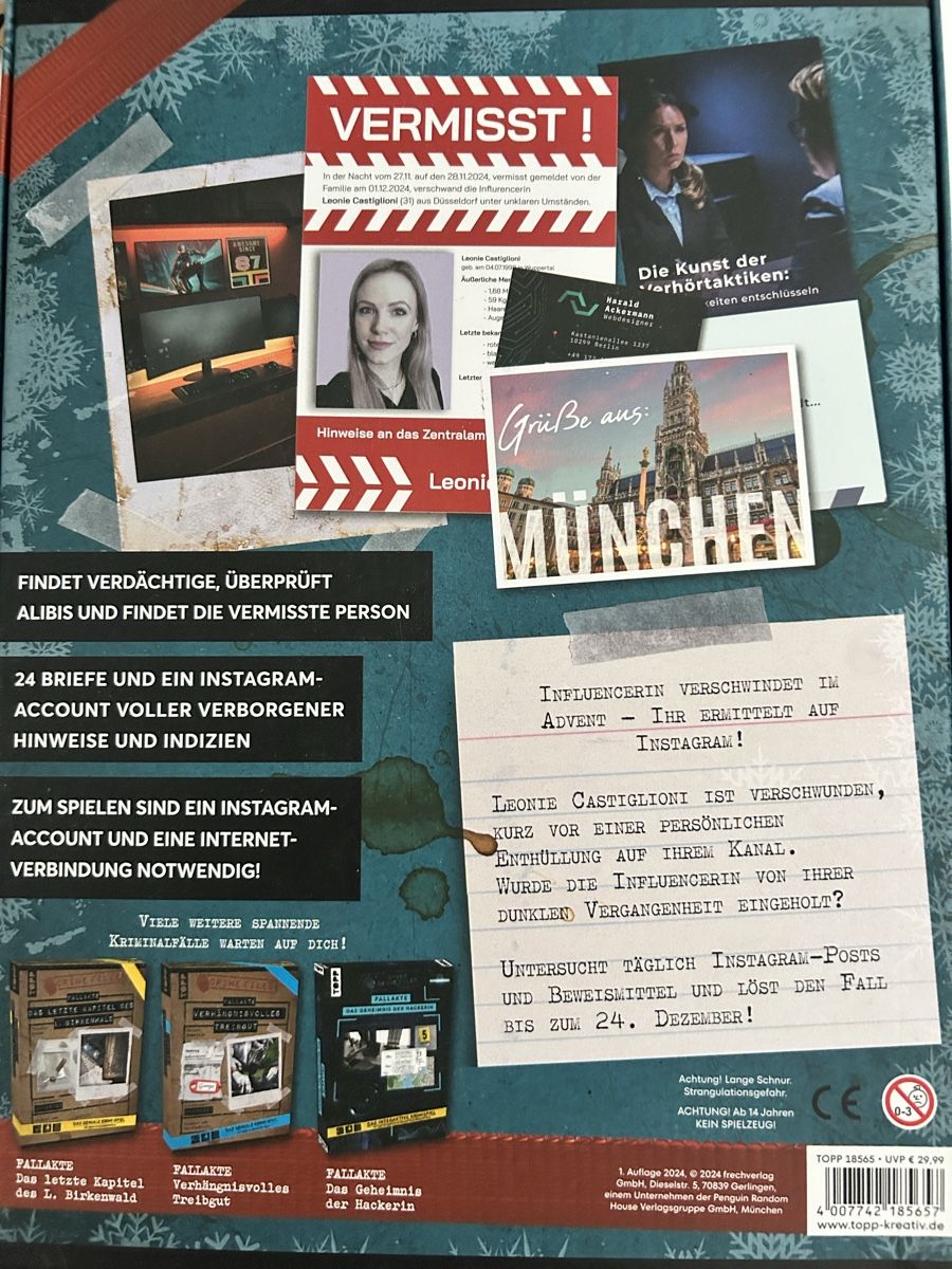 Giochi: Crime Files - Das dunkle Geheimnis der Influencerin – Usato da Rorschach venduto da fla_62jm 1