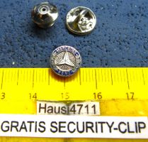 MERCEDES BENZ AUTO LOGO SCHMUCK-PIN KLEIN mit SECURITY-CLIP