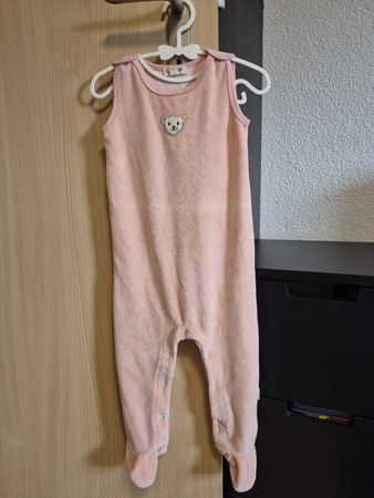 Steiff Strampler - ärmellos - Gr. 74 Pink Baby Mädchen