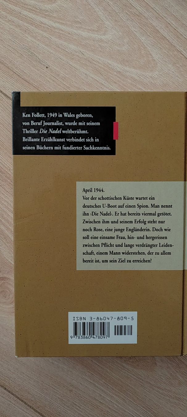 Bücher: Ken Follett Die Nadel Thriller – Gebraucht aus Feusisberg von Sindbad3 1