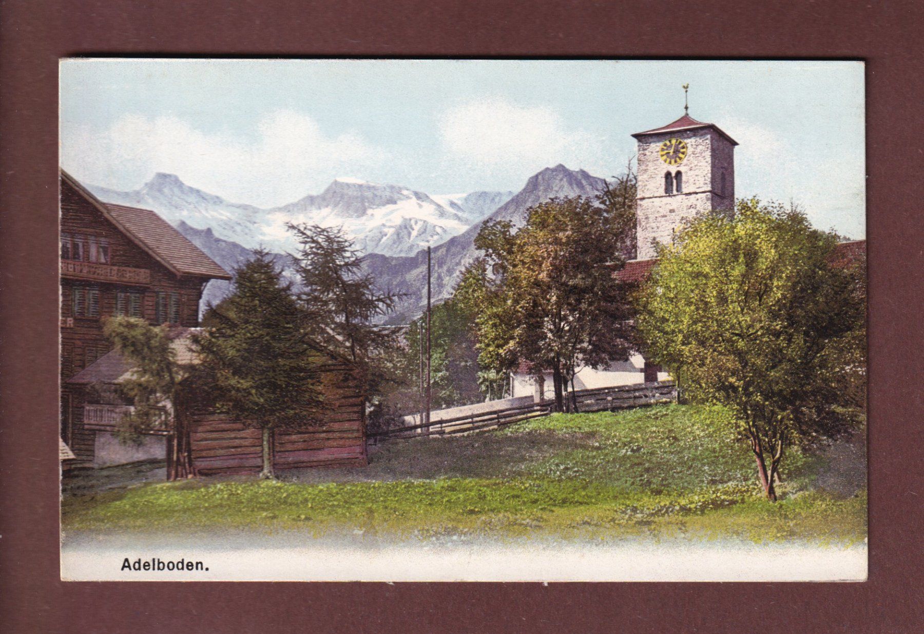 Ansichtskarten: ADELBODEN - Kirche – Gebraucht aus Pully von nicecards-shop