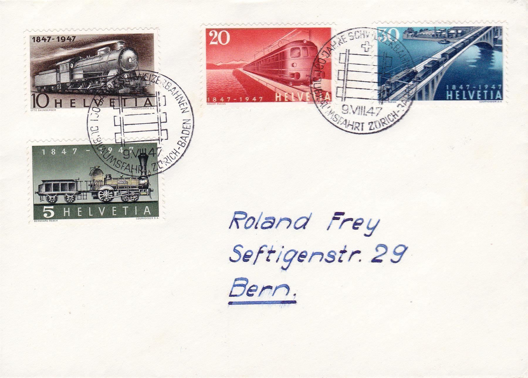 Alle Briefmarken: Nr. 277-80, auf FDC,  SBK 45.- – Gebraucht aus Wenslingen von riger11