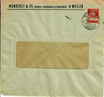 Brief, Ganzsache Wunderly Meilen mit Vignette