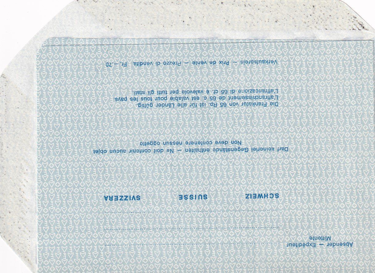 Tutti i francobolli: FDC Aerogramm 19.3.1962 – Usato da Baar venduto da Asmara111 1
