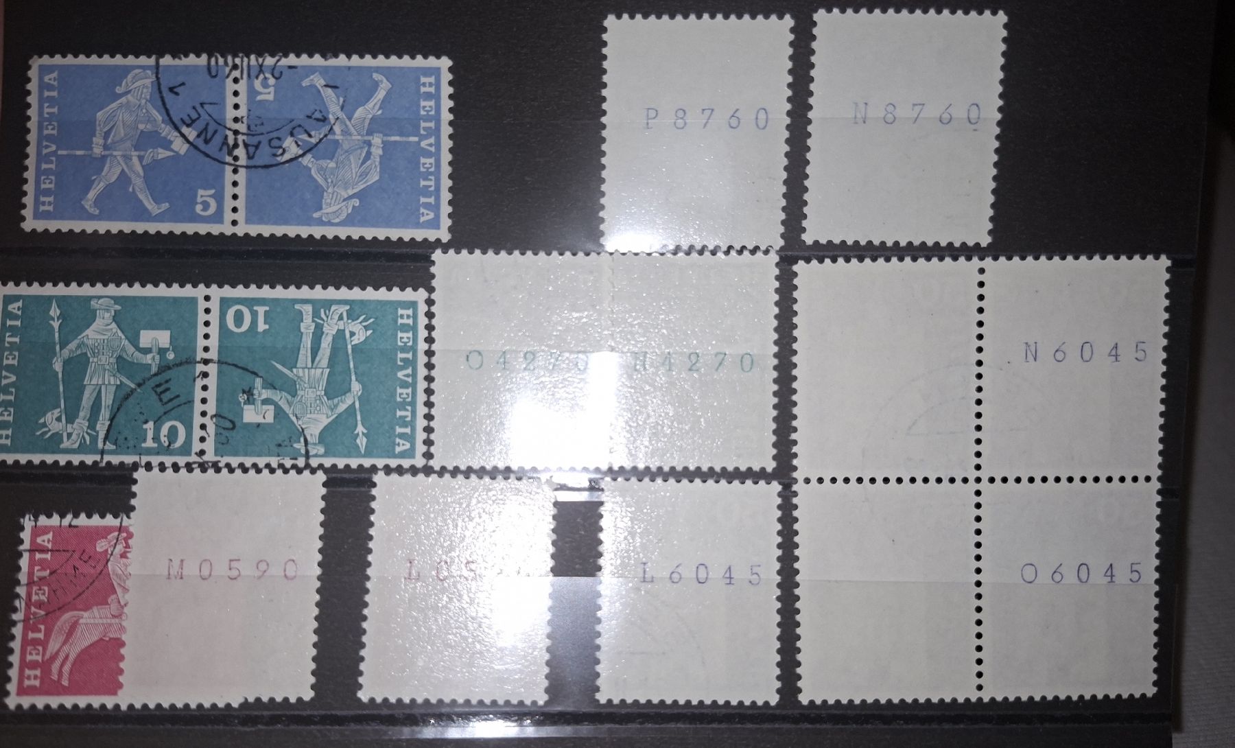 Alle Briefmarken: Postgeschichtliche Motive mit Kontrollnummern – Gebraucht aus Balgach von SIMEON27