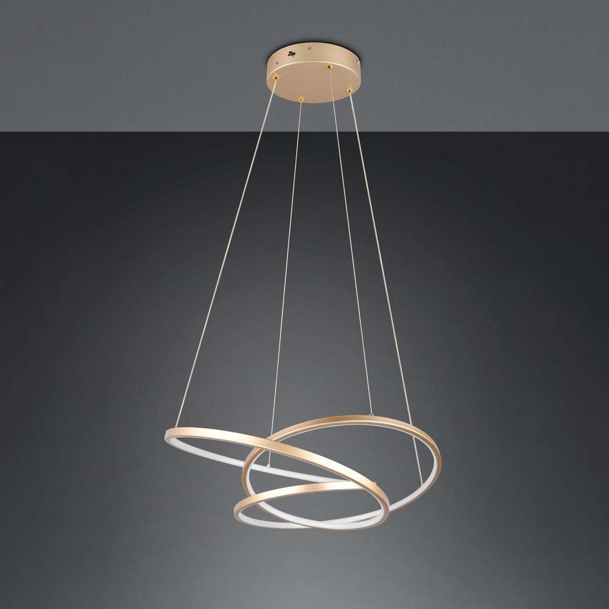 Lampadari & plafoniere: LED Pendelleuchte, Gold, 64 cm x 49 cm – Nuovo (secondo la descrizione) da Kreuzlingen venduto da Smart-Light 2