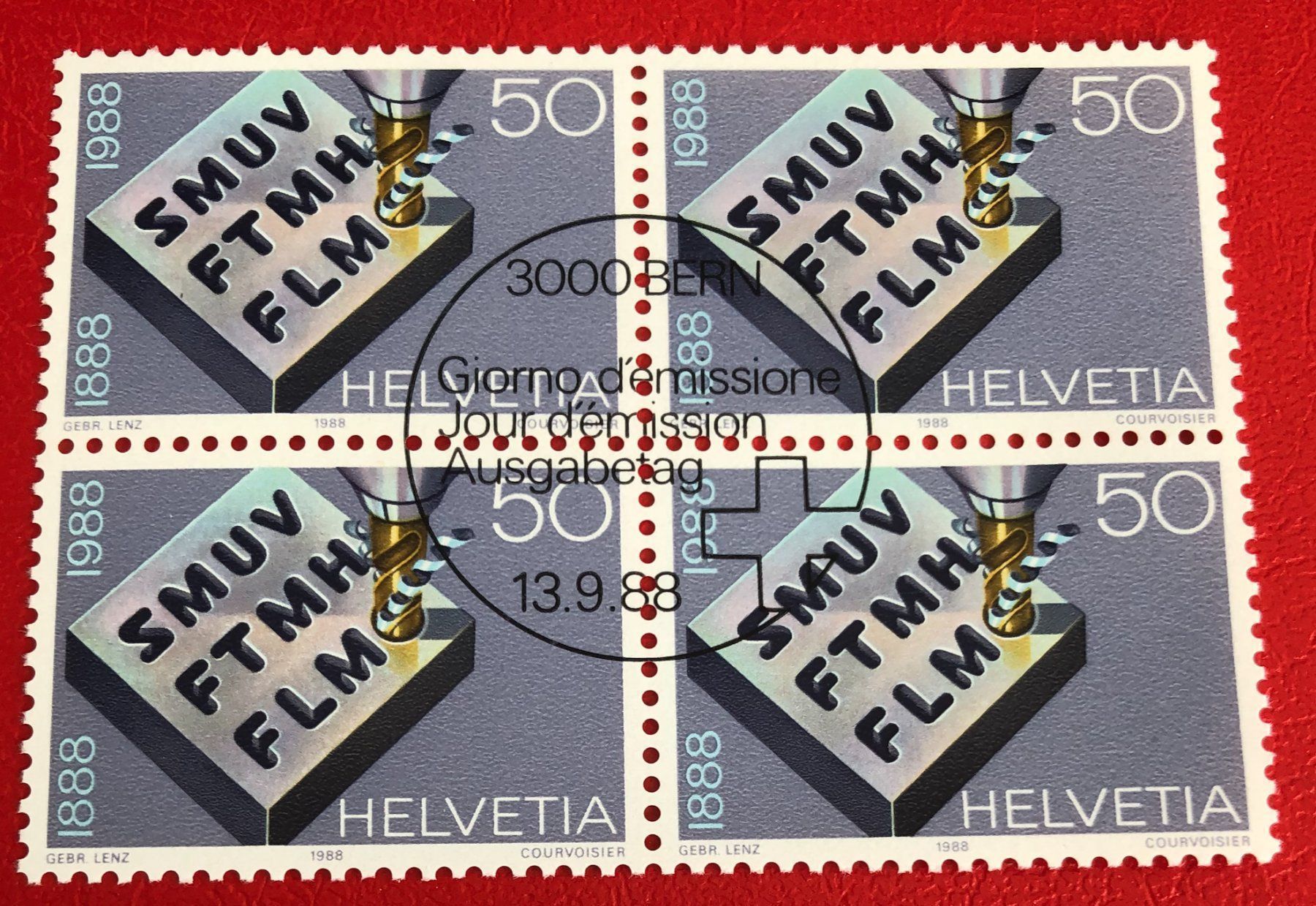 Tutti i francobolli: 4 er Block Nr.766 mit Vollstempel Bern – Usato da Aarau venduto da Billa007