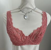 Hanro Bügel BH slip Brief set spitze M 75C rosa