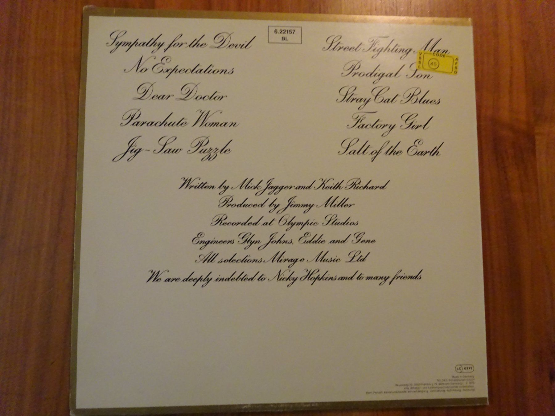Dischi in vinile: ROLLING STONES ** BAGGARS BANQUET – Usato da Luzern venduto da xrayspex99 2
