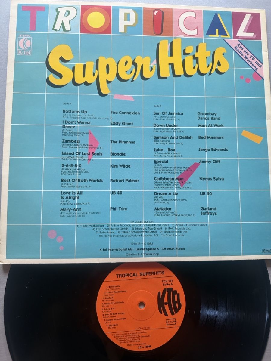 Dischi in vinile: Schallplatte Vinyl Tropical Super Hits – Usato da Balterswil venduto da new_one-123 1
