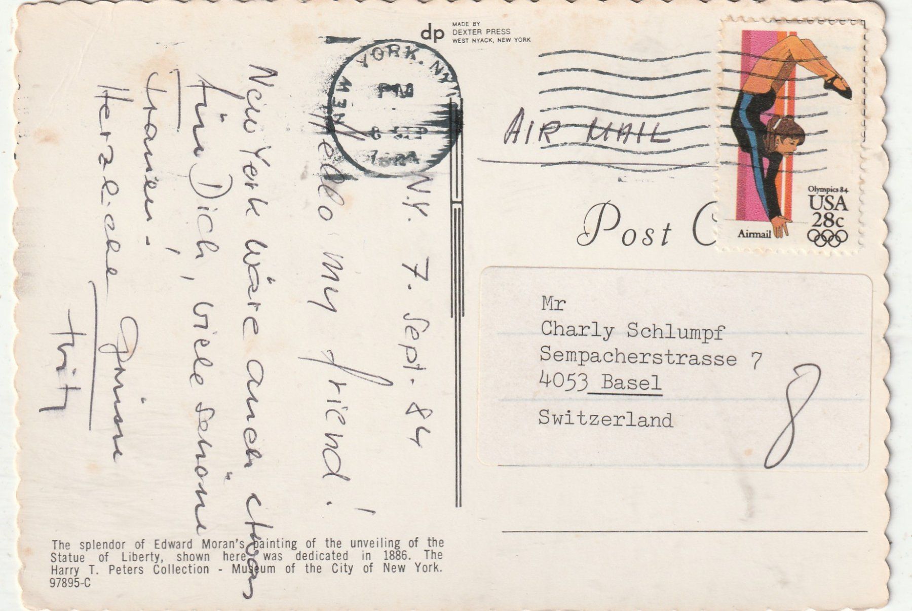 Cartoline postali: Freiheitsstatue in New York – Usato da Lumbrein venduto da made02 1