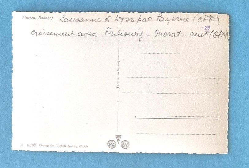 Cartoline postali: Murten -  Bahnhof  - alte Ansichtskarte – Usato da Rothrist venduto da RROENK 1
