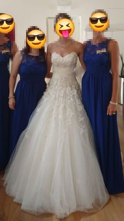 Brautkleid Mery's Couture Grösse 38 mit Mängeln weiss