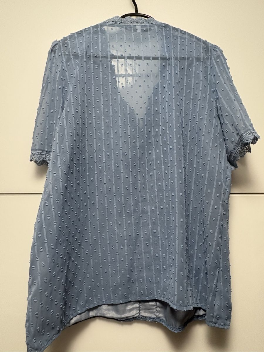 Camicette: Bluse hellblau Spitze Textur Grösse XL neuwertig – Usato da Schaffhausen venduto da giu_w5kg 1