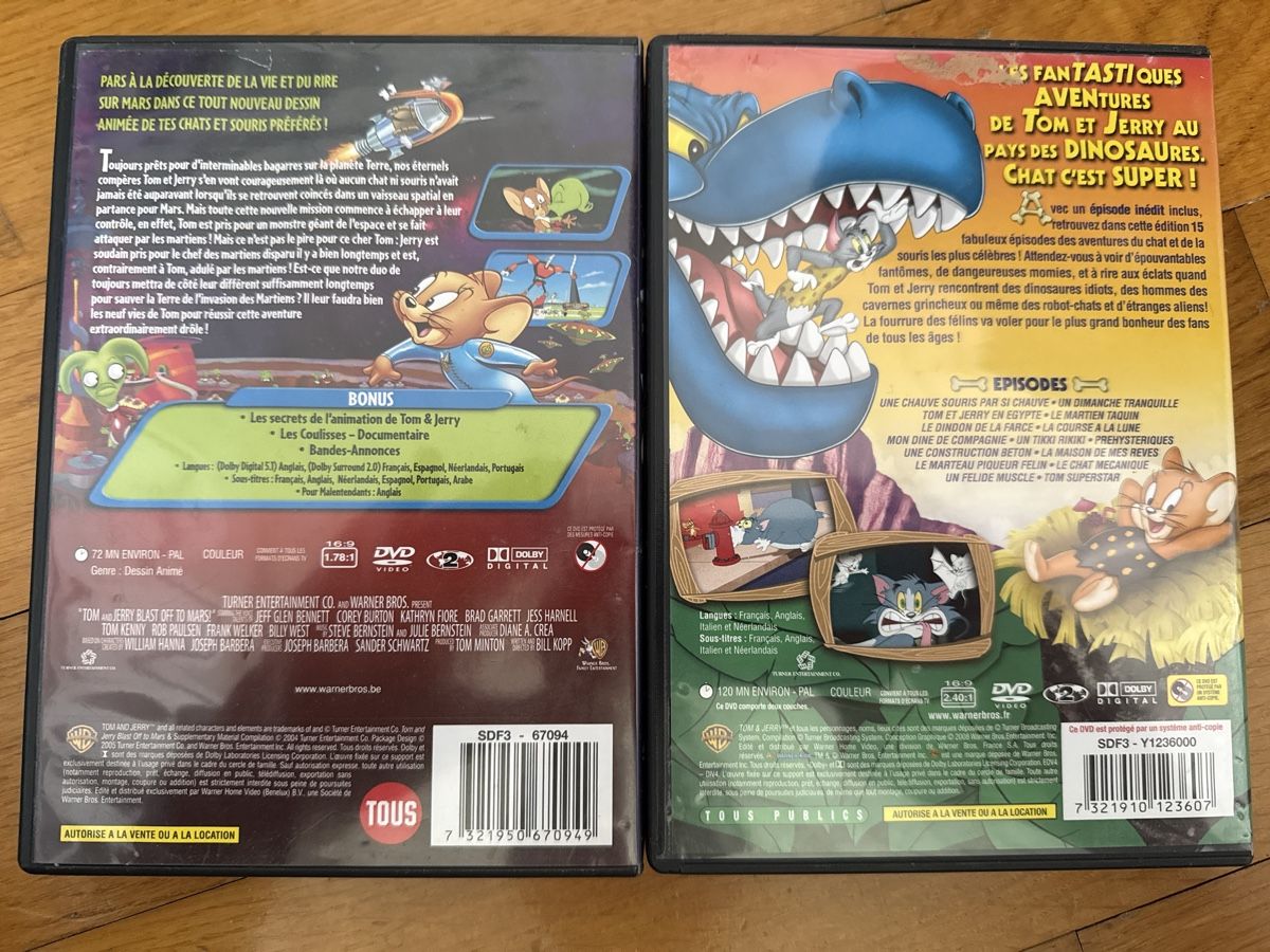 Tutti i DVDs: Tom & Jerry DVD-Set - Destination Mars & Dinosaures! – Usato da Aigle venduto da pat_z2c2 1