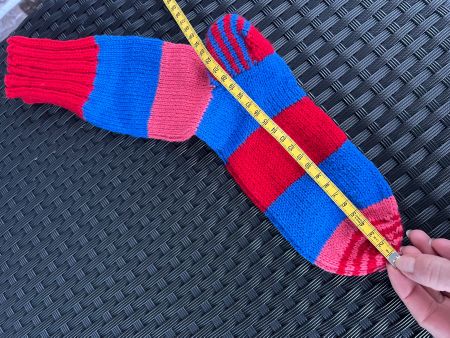 Wollsocken aus reiner Wolle (blau, rot, pink)