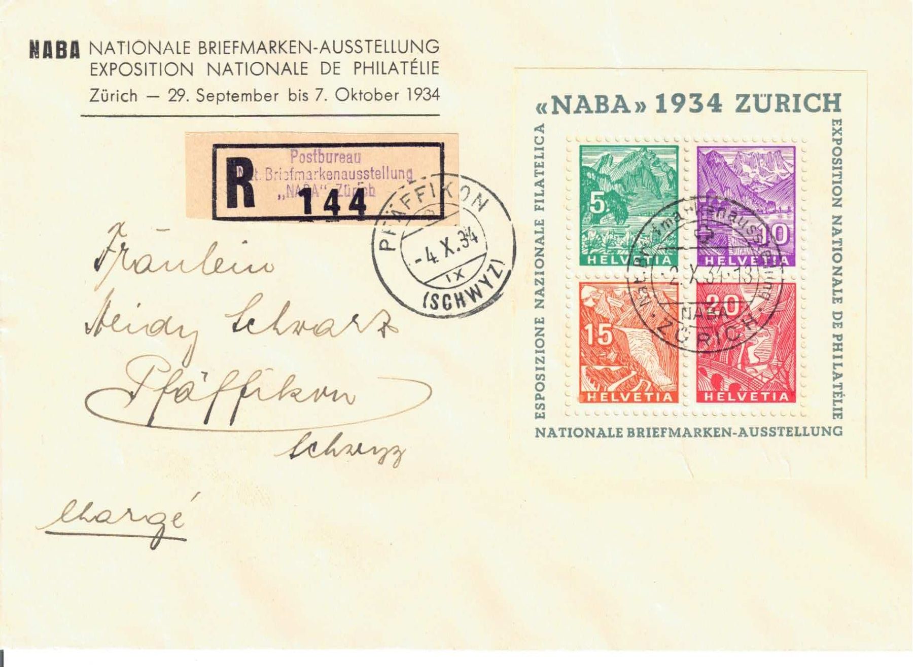 Tutti i francobolli: NABA Block 1934 – Usato da Olten venduto da Pjotr8