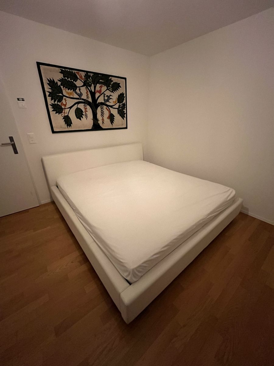 Letti: Bed 200x180 white leather with mattress – Usato da Baar venduto da gpa_g27x 1